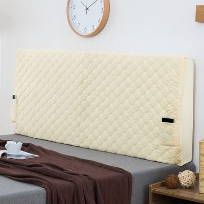 Headboard slipcover Queen/King/Full/King/Size/Twin Bed Headboard Cover Protector Thicken Dustproof Stretch Solid Color Quilted Slip Covers Furniture Velvet Sofa headboard slipcover ( Color : B , Size