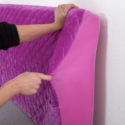 Headboard slipcover Queen/King/Full/King/Size/Twin Bed Headboard Cover Protector Thicken Dustproof Stretch Solid Color Quilted Slip Covers Furniture Velvet Sofa headboard slipcover ( Color : B , Size