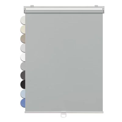 FHSBLINDS Cordless Blackout Blinds for Windows Roller Window Shades-Custom Waterproof Room Darkening Window Blinds & Shades for Home Kitchen Bedroom Office (Grey 100% Blackout, 45" W x 72" H)