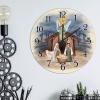 Jesus is The Reason Nativity Scene Clock for Wall Merry Christmas Christian Gift Wall Clocks Welcome Xmas Winter Wood Round Clock Battery Operated Silent Art Clocks for Living Room 10inch view 3