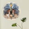 Jesus is The Reason Nativity Scene Clock for Wall Merry Christmas Christian Gift Wall Clocks Welcome Xmas Winter Wood Round Clock Battery Operated Silent Art Clocks for Living Room 10inch view 4
