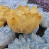 HXSCOO 1pcs Big Size Natural Citrine Quartz Geode Druzy Topaz Crystal Cluster Healing Specimen Home Decoration DIY Crafts Feng (Size : 600-700g) view 2
