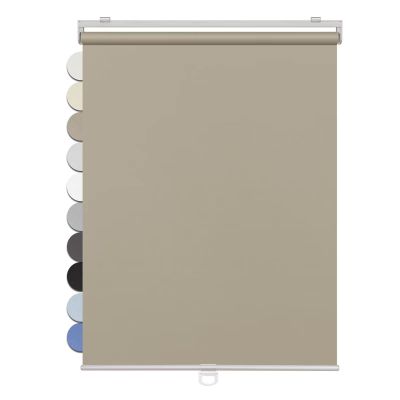 FHSBLINDS Cordless Custom Blinds for Windows Roller Shades for Windows-Room Darkening Waterproof Blackout Window Blinds & Shades for Home Kitchen Bedroom (Khaki 100% Blackout, 38" W x 48" H)