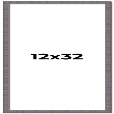 12x32 Frame Blue Kingsley Pewter Solid Wood Picture Frame Width 0.75 Inches |Interior Depth 0.5 Inches | Kingsley Pewter Frame with UV Acrylic, Foam Board Backing & Hanging Hardware