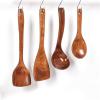 4pcs Wooden Cooking Tool Sets Wooden Soup Spoon Practical Spatula Scoop Kitchen Utensil Wood Tableware for Home view 1