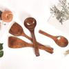 4pcs Wooden Cooking Tool Sets Wooden Soup Spoon Practical Spatula Scoop Kitchen Utensil Wood Tableware for Home view 4
