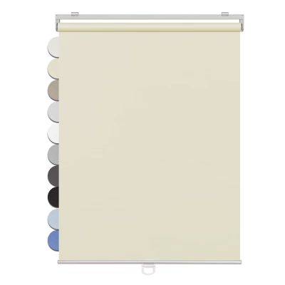 FHSBLINDS Cordless Blackout Blinds for Windows Roller Window Shades-Waterproof Custom Light Blocking Window Blinds & Shades for Home Kitchen Bedroom Office (Beige 100% Blackout, 72" W x 72" H)