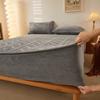 XHHBS Mattress Protectors Extra Deep Pocket Fitted Sheet Winter Milk Fleece Mattress Pad Cover Dustproof Mattress Cove(Color:Beige,Size:King) view 2