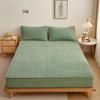 XHHBS Mattress Protectors Extra Deep Pocket Fitted Sheet Winter Milk Fleece Mattress Pad Cover Dustproof Mattress Cove(Color:Green,Size:King) view 1