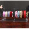 Acrylic Ribbons Holder, Clear Ribbon Storage Rolls Rack with Removable Rungs Bar, Thread Stand Organize for Craft Room, Boutique, Flower Shop (Size : 41.5x16x19.5cm) view 2