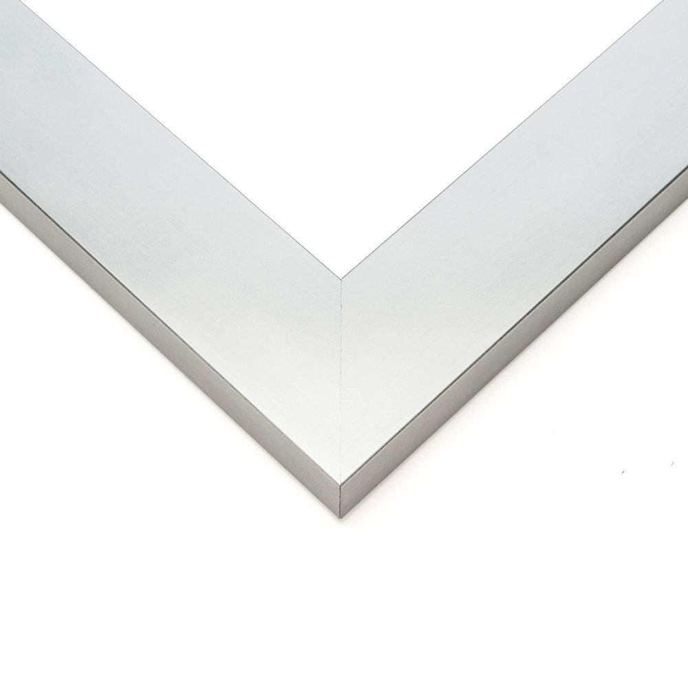18x36 Frame Silver Real Wood Picture Frame Width 1.5 Inches | Interior Frame Depth 0.5 Inches | Silver Wide Modern Photo Frame Complete with UV Acrylic, Foam Board Backing & Hanging Hardware
