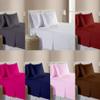 snowhomes 4-Piece Bed Sheet Set-800 Thread Count 100% Cotton Bedding Set Pink Full Size Sheets-Long Staple Cotton 1-Fitted Sheet, 1-Flat Sheet and 2-Pillowwcase, Fits Mattress Upto 12" Deep Pockets view 2