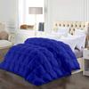 1 Piece All-Season Palatial King Comforter Luxury Hotel Quality Pintuck Style 100% Organic Cotton Pinch Pleat Royal Blue Comforter Palatial King 120x98 with 4 Corner Tabs view 1