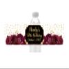 Cathy Wraps Floral Personalized Water Bottle Labels, Birthday Party Favors, Pack of 25, Waterproof, Peel and Stick Wrappers (Burgundy) view 1