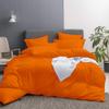 All Star Linen 1 Piece Hotel Luxury 800 Thread Count Egyptian Cotton Queen Duvet Cover Set Hidden Zipper Closer & Corner Ties Orange Duvet Cover Size Queen (90 x 90) view 1