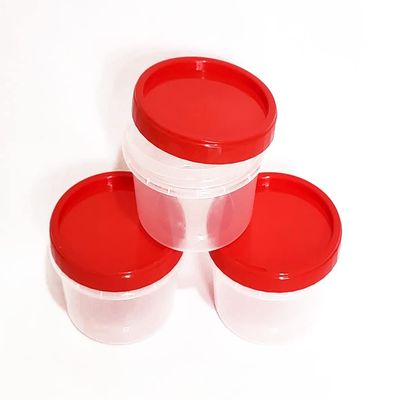 [16 Ounce10 Pack ] Twist Top Deli Containers Clear bottom With Red Top Twist on Lids Reusable, Stackable, Food Storage Freezer Container