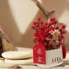 DECHOUS Year Bonsai Artificial Red Berry Potted Plant Spring Festival Decor for Use Vivid Simulation Easy Care for Room and Dining Table Display view 3