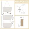 AIVIIN Over The Door Hanging Baskets, 3-Tier Wall Hanging Storage Basket, Woven Cotton Rope Hanging Organizer, Decorative Hanging Shelf Basket for Living Room, Bathroom,Bedroom and Kitchen(White) view 2
