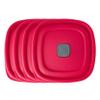 3/5/7 Cup Replacement Lids for Rubbermaid Food Storage Containers Steam Vent (4-Pack, Red) view 1