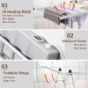 Electric Heated Clothes Drying Rack with Foldable Wings, Collapsible Dryer Clothes Hanger, Portable and Lightweight,Energy-Efficient, 45-55 C Constant Temperature,Easy Storage view 4