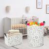 CLOCOR Baby Laundry Basket,Collapsible Kids Toys Storage Baskets,Nursery Hamper for Boys and Girls,Jungle Bedroom Decor,Gift BasketGreen Animals view 3
