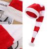 Ibluelover Long Santa Hat 2.6 Feet Christmas Hat Xmas Long-tail Cap Overlength Plush Novelty Hat Thicken Xmas Ornaments Hat Cosplay Prop (red and white) view 2