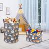 CLOCOR Kids Laundry Basket,Collapsible Fabric Storage Container,Baby Nursery Hamper for Boys,Kids Toys Bucket,Room Decor,Gift Basket(Animal Heads) view 3