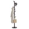 Bamdibola Wooden Freestanding Coat Tree with 4 Height Options and 9 Hooks, Sturdy Coat Rack Stand for Clothes/Bags/Hats, Save Space Coat Rack for Entryway, Bedroom, Office, Narrow Place (Coffee) view 1