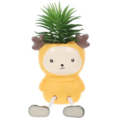 ARTIBETTER Artificial Potted Plant Cute Faux Bonsai Ornament with Pot for Home Decor Lifelike Potted Plant Design for Desktop Bedroom and Office Aesthetic Decoration