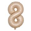 40 inch Caramel Cream Color Number Balloons 0-9 Large Digital Foil Helium Brown Beige Balloon Happy Birthday Party Decoration (40 inch Caramel 8) view 1