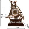 Clock Sailboat Shape Table Clock, European Style Fashion Desk Clock for Home Office Decor, Punctual Tabletop Clock with Metal Hands Elegant view 2