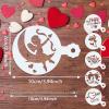 JULBEAR 36 Pcs Valentine's Day Cookie Stencils Templates for Baking Coffee view 2