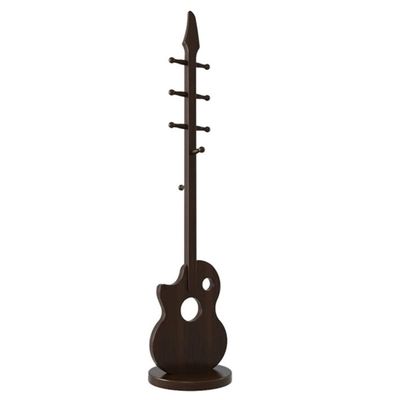 Hall Tree Coat Rack Freestanding Coat Stand Modern Creative Guitar Shape Coat Rack Wood Coat Shelf With 8 Hooks Coat Stand For Coats Hats Scarves Clothes Coat Tree ( Color : Onecolor , Size : 180*38cm