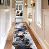 2' x 10' Washable Hallway Runner Rug, Long Ultra Soft Kitchen Runner Rug, Non-Slip Low-Pile, Luxury Marble Texture Design (Blue/Gold) view 2