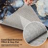 2' x 10' Washable Hallway Runner Rug, Long Ultra Soft Kitchen Runner Rug, Non-Slip Low-Pile, Luxury Marble Texture Design (Blue/Gold) view 4