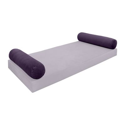 Cover ONLY Model V5 Twin Velvet Knife Edge Indoor Daybed Bolster Pillow - AD339