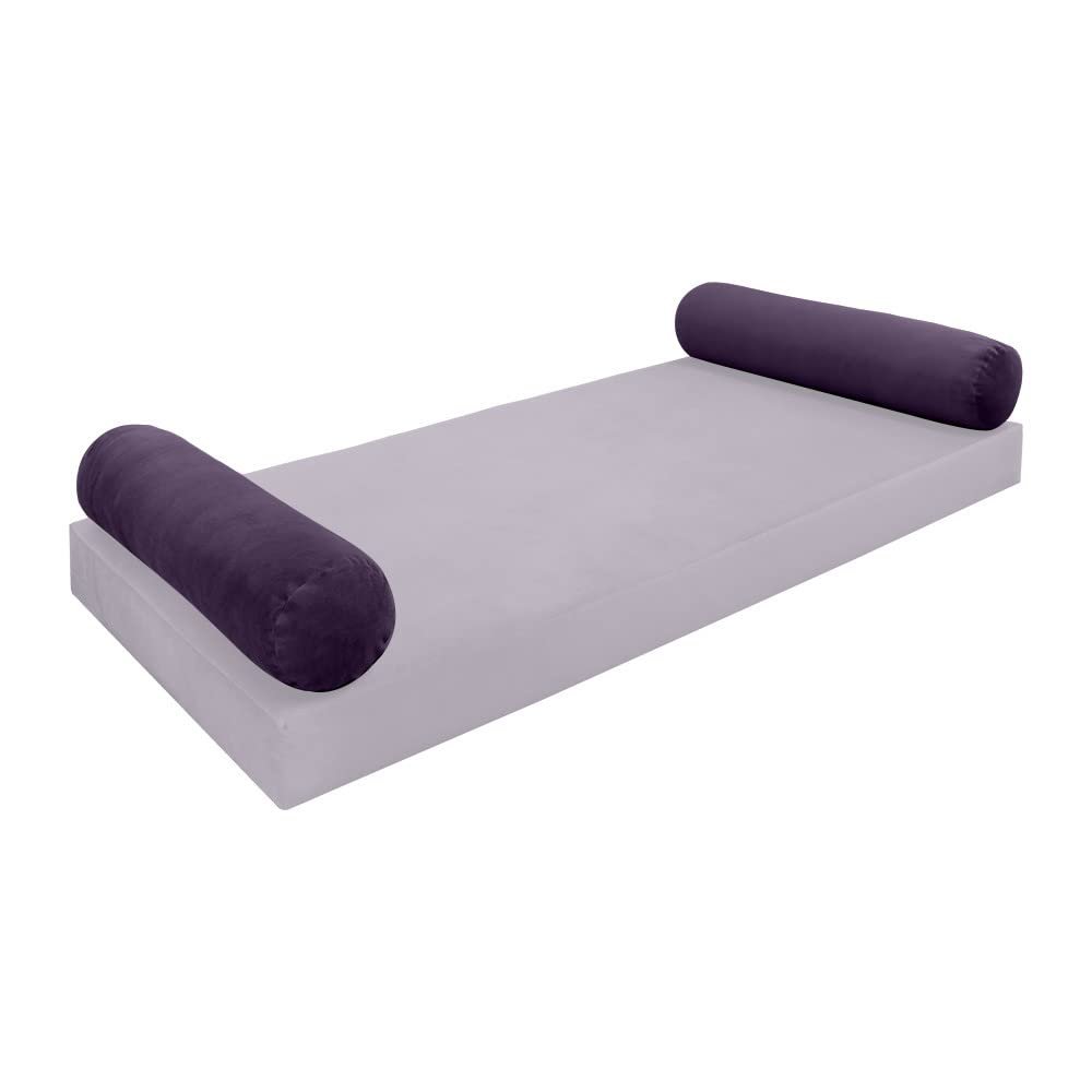 Cover ONLY Model V5 Twin Velvet Knife Edge Indoor Daybed Bolster Pillow - AD339