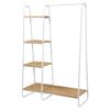 EXCEI Clothes Rack Stand Hanging Clothes Quilt Shoes Bags Organizer Coat Rack with 4 Shelves 102x40x150cm (Color : B) view 1