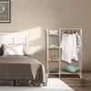 EXCEI Clothes Rack Stand Hanging Clothes Quilt Shoes Bags Organizer Coat Rack with 4 Shelves 102x40x150cm (Color : B) view 2