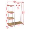 EXCEI Clothes Rack Stand Hanging Clothes Quilt Shoes Bags Organizer Coat Rack with 4 Shelves 102x40x150cm (Color : B) view 4