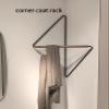 EXCEI Coat Rack Wall Mounted Corner Coat Rack Modern and Minimalist Clothes Hanging Rack Metal and Wooden Clothing Organizer Hanging Clothes Rack for Bathroom Entryway Office Display and Storage view 2