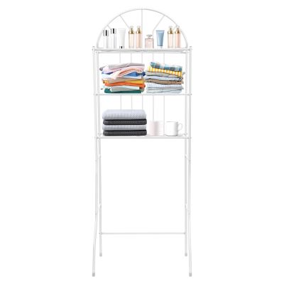 3-Shelf Bathroom Organizer Over The Toilet Storage, 3-Tier Over The Toilet Bathroom Shelf, Bathroom Space Saver Organizer Rack, Freestanding Above Toilet Stand for Bathroom, Restroom, Laundry