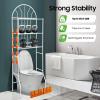 3-Shelf Bathroom Organizer Over The Toilet Storage, 3-Tier Over The Toilet Bathroom Shelf, Bathroom Space Saver Organizer Rack, Freestanding Above Toilet Stand for Bathroom, Restroom, Laundry view 4