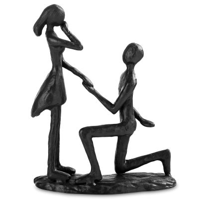 Sziqiqi Anniversary Wedding Gifts for Couple: 6th Anniversary Iron Gift for Her Him Husband Wife - 1 Year Wedding Gifts for Engagement Christmas Valentines Birthday - Couple Sculptures for Home Decor