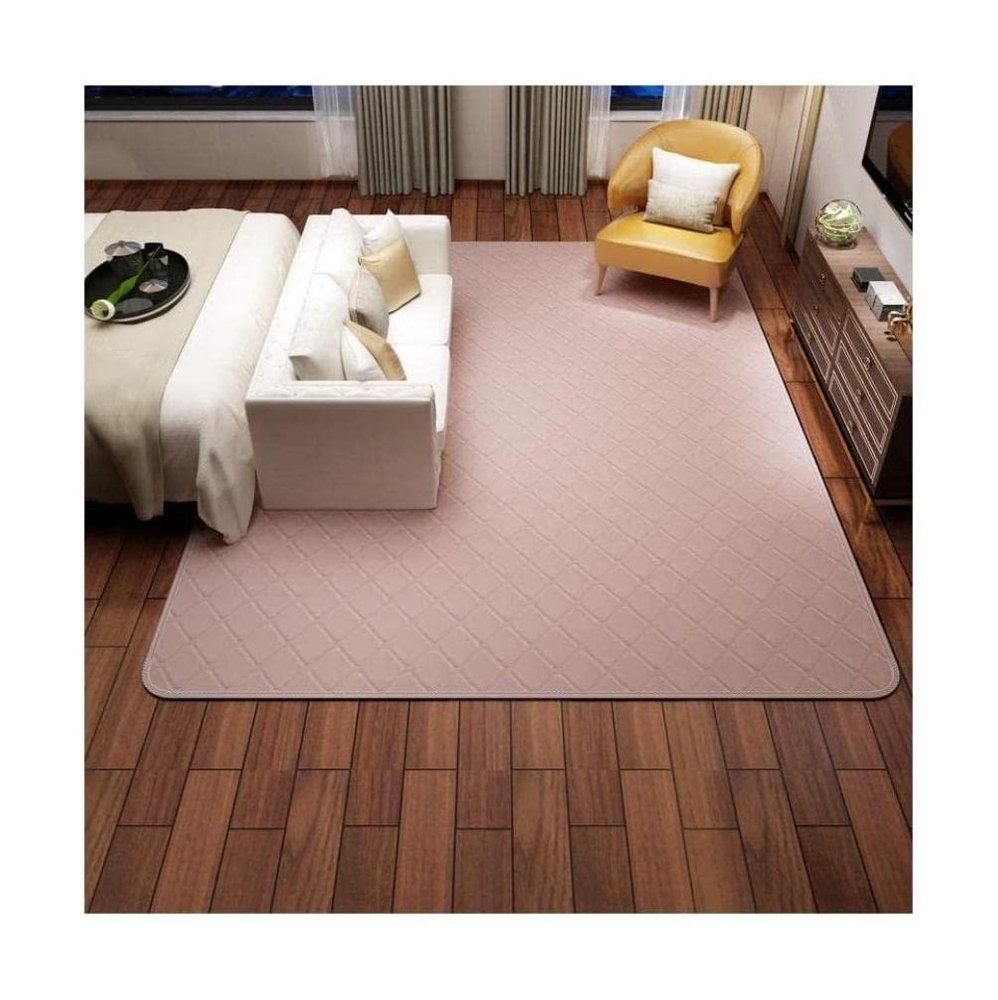 VNABO Retro Style Heated Area Rug Simple Heated Floor Mats Carbon Crystal Electric Heated Floor Indoor Heater Electric Mat for Home