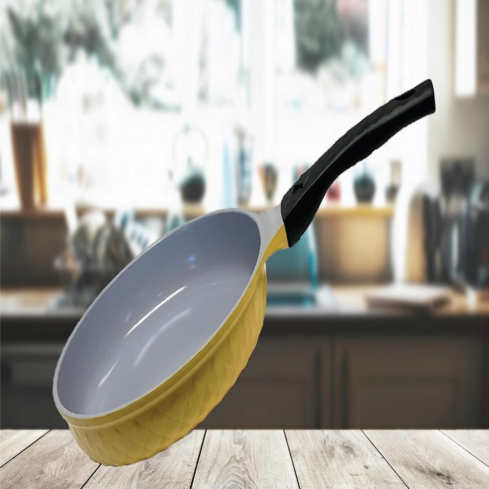 10" Ceramic Coating Interior and Exterior Cooking Frying Pan, Made In Korea