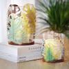 BOOMLATU Decorative Hurricane Candle Holder,Leaf Shape Tea Lights Candle Stand with Removable Glass Cup (Small) view 3