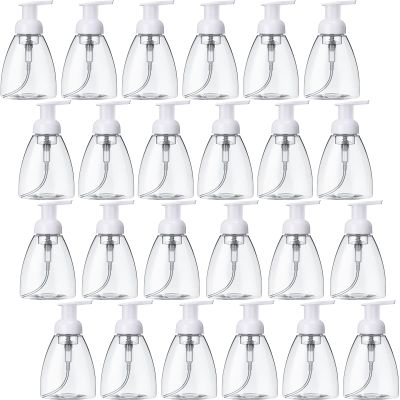 eBoot 24 Pcs Foaming Soap Dispenser Foaming Pump Bottle Travel Hand Soap Pump Foam Dispenser Bottle Plastic Press Bottles Empty Refillable Plastic Container for Liquid Shampoo (8 oz)