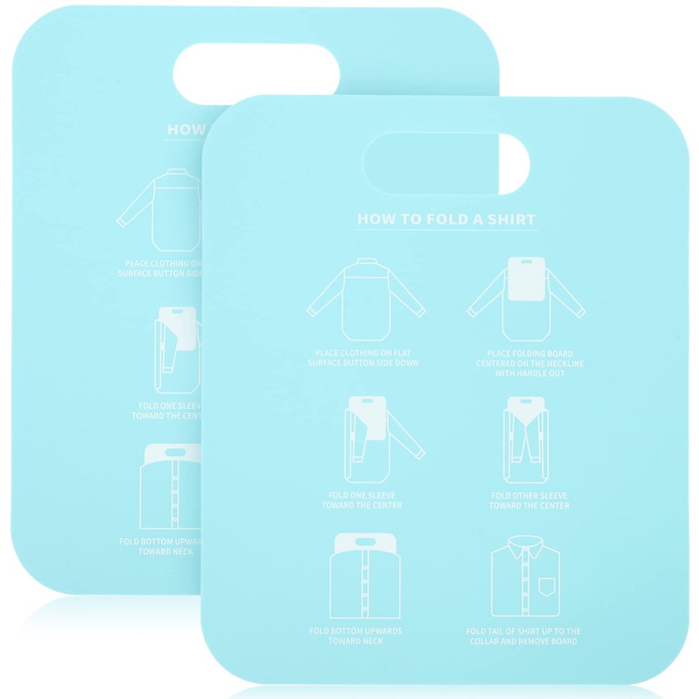 Shirt Folding Board 2 Pack, PP Clothes Folding Aid Tool
