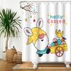 Yeele Easter Shower Curtain, 72x84IN Bunny Rabbit Funny Shower Curtain Happy Easter Shower Curtains Waterproof Fabric Little Chicken Cartoon Shower Curtains for Kids with Hooks view 4
